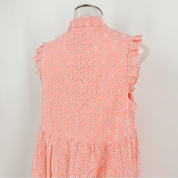 Lilly Pulitzer Briela Dress Peach Hyacinth Floral Arch Eyelet - Picture 6 of 6